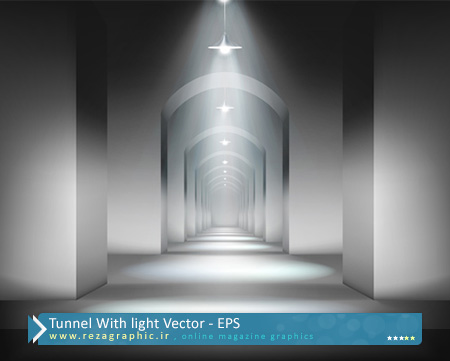 وکتور تونل همراه با چراغ | رضاگرافیک